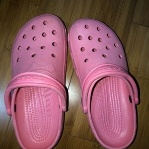 Pink crocs